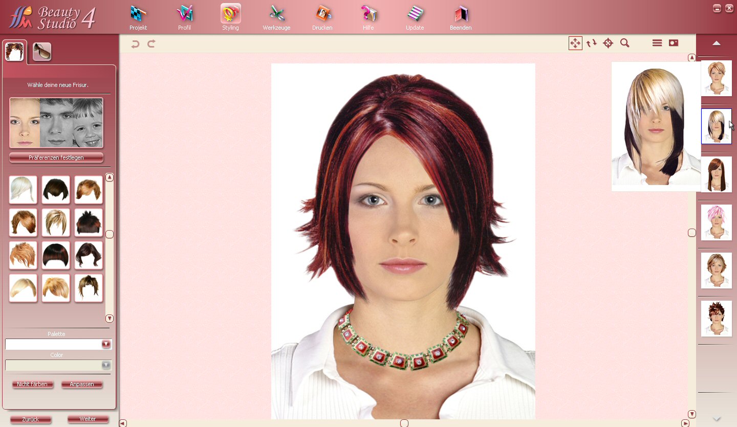 Click to view Beauty Studio - Hair Master 4.0 screenshot
