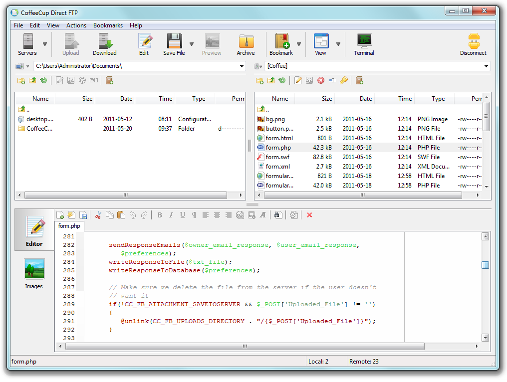 Click to view CoffeeCup Direct FTP 6.9.2014 screenshot