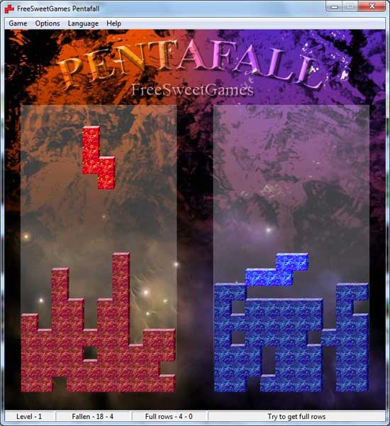 Click to view FreeSweetGames Pentafall 2.3.40 screenshot