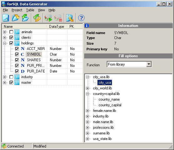 Click to view forSQL Data Generator 2.1 screenshot