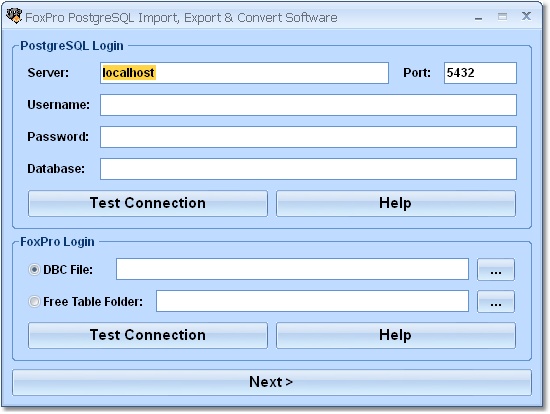 Click to view FoxPro PostgreSQL Import, Export & Convert Softwar 7.0 screenshot