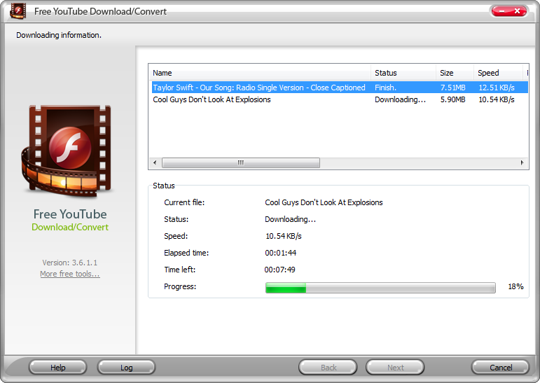 Click to view Free YouTube Download Convert 4.5.8 screenshot