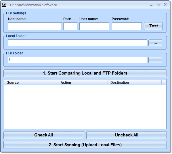 Click to view FTP Synchronization Software 7.0 screenshot