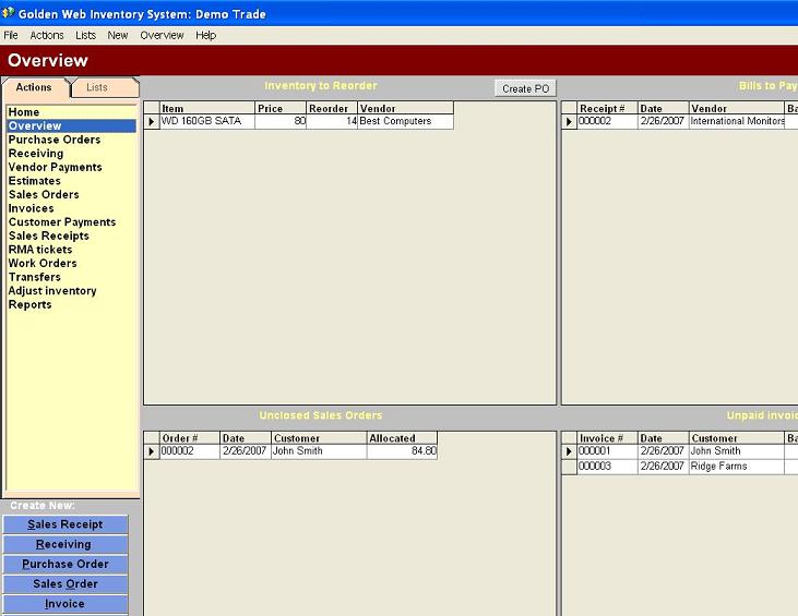 Click to view Golden Web Inventory System 3 screenshot