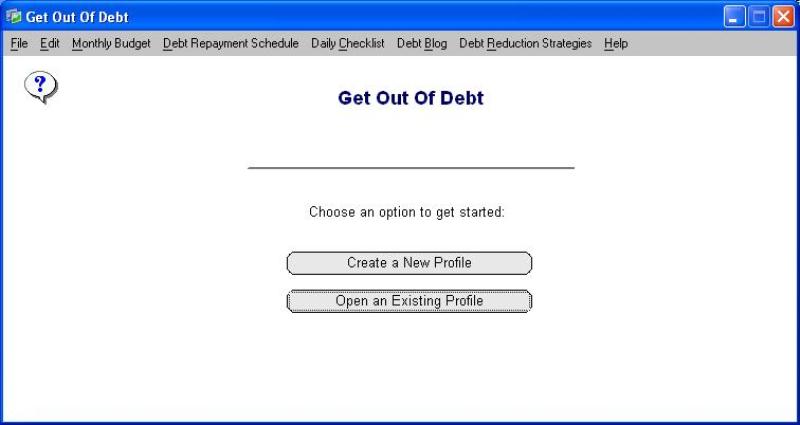 Click to view Get Out Of Debt 1.7 screenshot