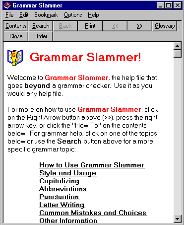 Click to view Grammar Slammer 4.2 screenshot