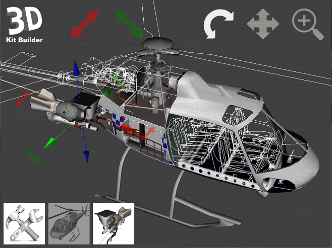 Click to view 3D Kit Builder (Police Helicopter 2) 3.5 screenshot