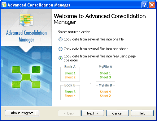 Click to view Advanced Consolidation Manager 1.1.1 screenshot
