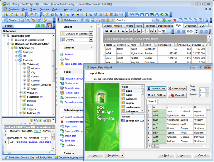 Click to view EMS SQL Manager for PostgreSQL 5.4 screenshot