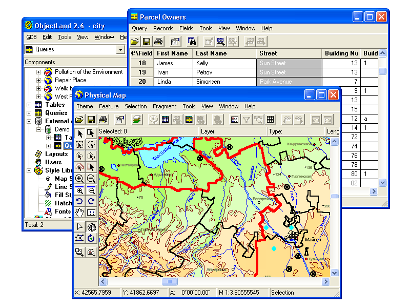 Click to view GIS ObjectLand 2.7.7 screenshot