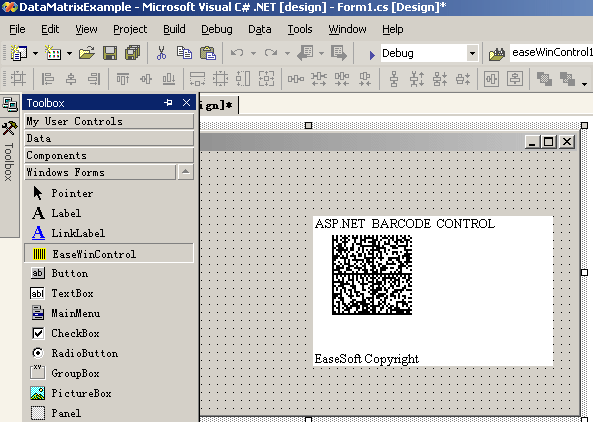 Click to view EaseSoft DataMatrix  ASP.NET Web Control 4.0.0 screenshot