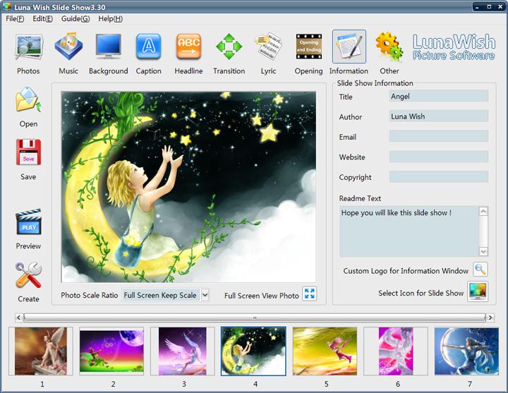 Click to view Luna Wish Slide Show 5.01 screenshot