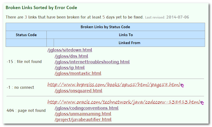 Click to view BrokenLinks 3.0 screenshot