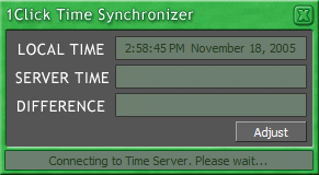 Click to view 1Click Time Synchronizer 1.1.2 screenshot