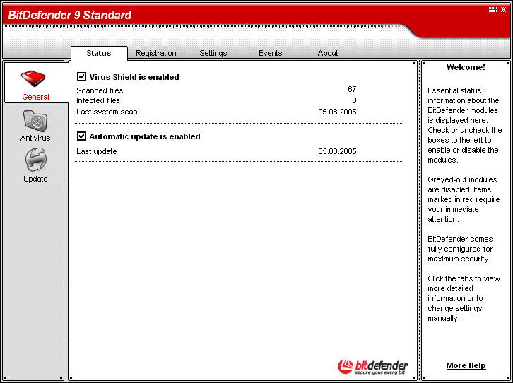 Click to view BitDefender 9 Standard 9 screenshot