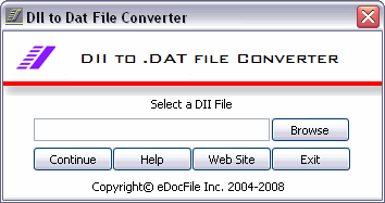 Click to view DII to DAT File Converter 1.0 screenshot