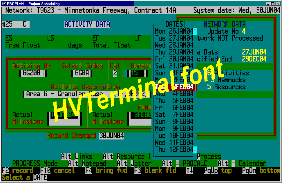 Click to view HVTerminal TrueType Terminal Font 1.0 screenshot
