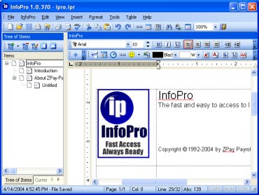 Click to view InfoPro 1.2.7 screenshot