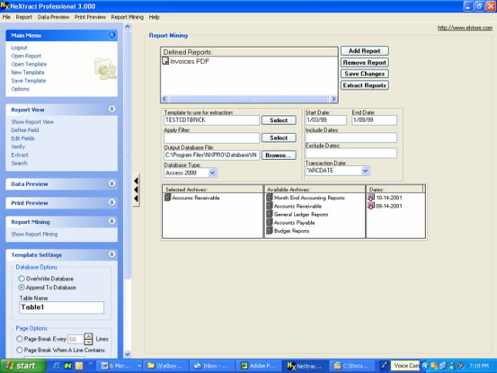 Click to view NeXtract Pro 3.013 screenshot