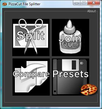 Click to view PizzaCut File Splitter for Windows 1.0 screenshot