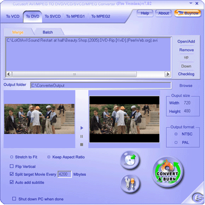 Click to view Cucusoft Videos to DVD/VCD Converter Pro 7.07 screenshot
