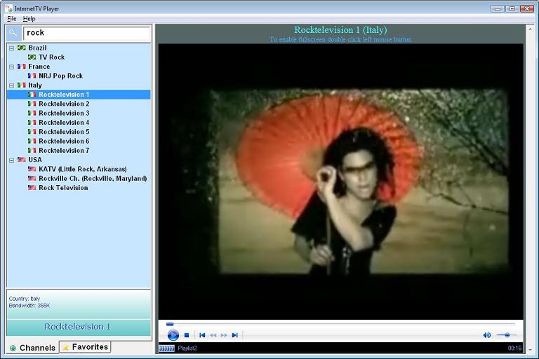 Click to view Internet TV Player 1.1 screenshot