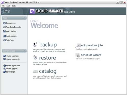 Click to view Genie Backup Manager 5.0 screenshot