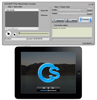 Click to view Cucusoft iPad Video Converter 8.08 screenshot