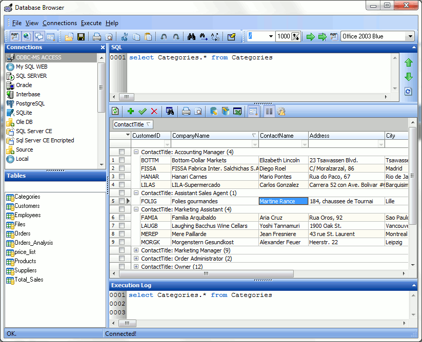 Click to view Database Browser Portable 5.1.0.10 screenshot