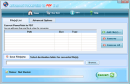 Click to view Advanced PPT To PDF 5.16 screenshot