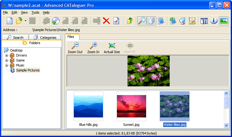 Click to view Advanced CATaloguer Pro 2.6 screenshot