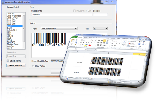 Click to view Aeromium Barcode Fonts 4.0 screenshot