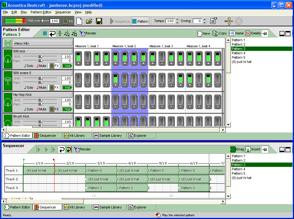 Click to view Beatcraft drum machine 1.02_b19 screenshot