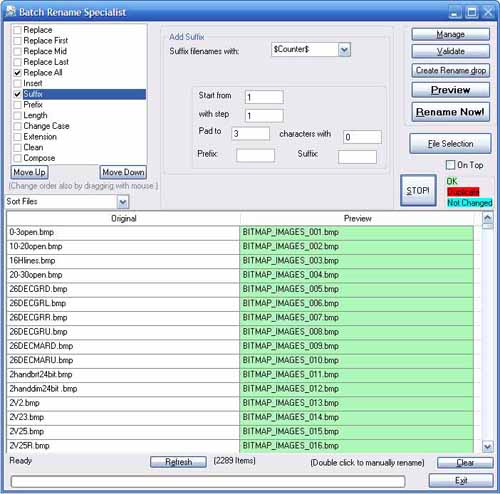 Click to view Batch Rename Specialist 1.1.0 screenshot