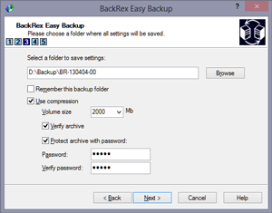 Click to view BackRex Easy Backup 2.8.175 screenshot