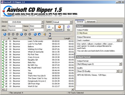Click to view Auvisoft CD Ripper 1.50 screenshot