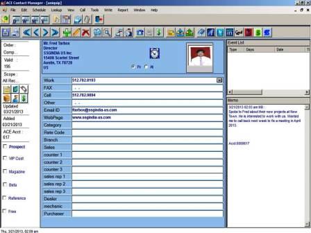 Click to view Ace Contact Manager 7.1.99.107 screenshot