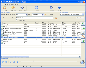 Click to view Direct Audio Converter and CD Ripper 2.0.7.0 screenshot