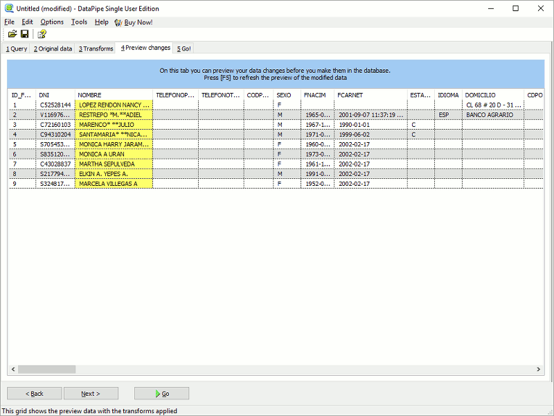 Click to view DataPipe Database Search Replace 3.9 screenshot