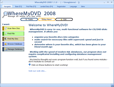Click to view WhereMyDVD 1.3.1 screenshot