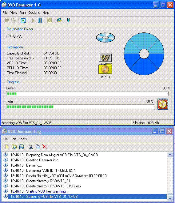 Click to view DVD Demuxer 3.0 screenshot