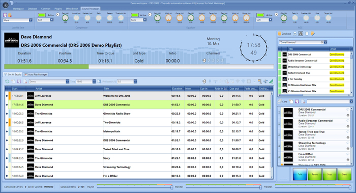 Click to view DRS 2006 The radio automation software 4.0 screenshot