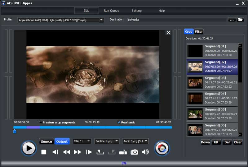 Click to view Aku DVD Ripper 7.0 screenshot