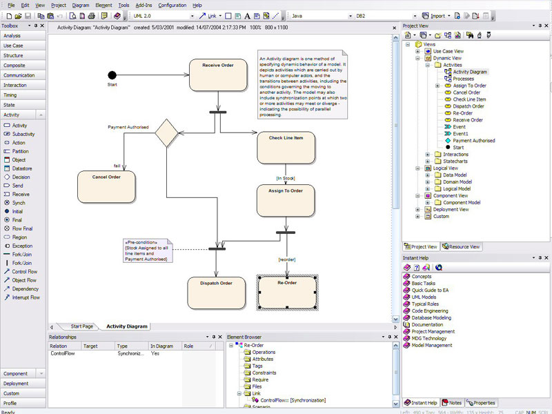 Click to view Enterprise Architect for UML 2.1 7.1 screenshot