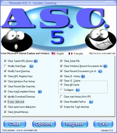 Click to view A.S.C : Protect your privacy 5.5 screenshot