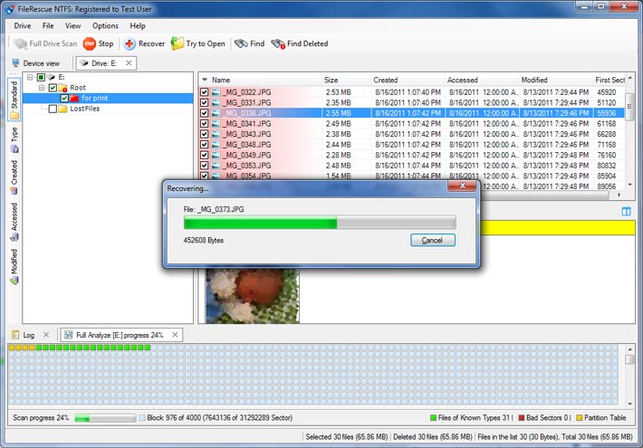Click to view FileRescue for NTFS 4.10 screenshot