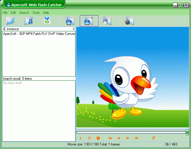 Click to view ApecSoft Web Flash Catcher 1.09 screenshot