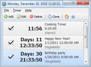 Click to view Free Countdown Timer 3.1 screenshot