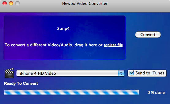 Click to view Hewbo Video Converter 2.00 screenshot