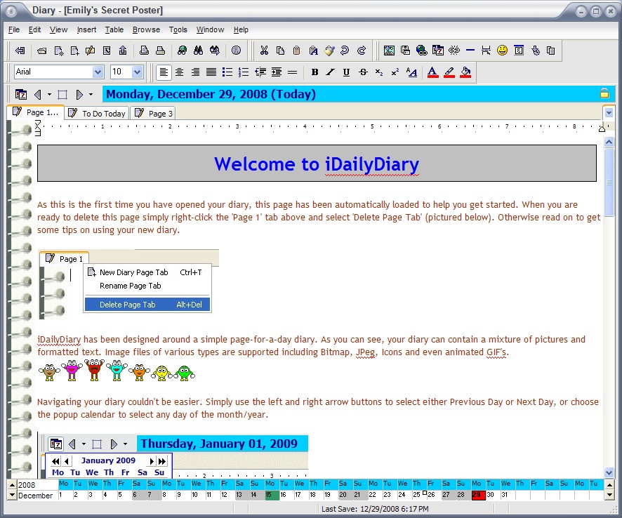 Click to view iDailyDiary 3.85 screenshot